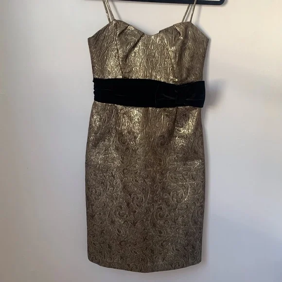 JS collections gold dress - Picture 3 of 3